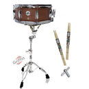 GRIFFIN Snare Drum Package with Snare Stand, 2 Pairs of Drum Sticks & Drum Key | Snare Kit with Poplar Wood Shell 14" x 5.5" with Flat Hickory PVC by GeekStands.com