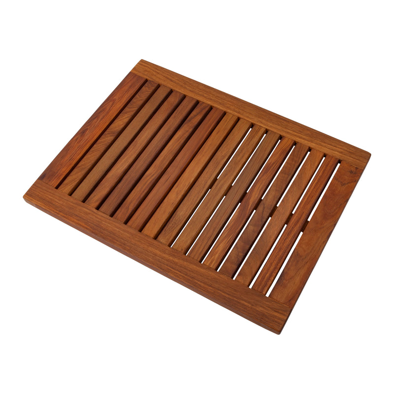 Juno Oiled Teak Shower and Bath Mat with Frame 23.6″ x 17.7″, photo 9 of 10
