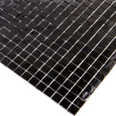 Black 12x12 Glossy Uniform Square Glass Mosaic Tile (20 pack, 18.69 sq ft/case) - Sample