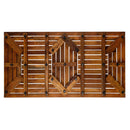 Denver Oiled Double Framed Teak Shower and Bath Mat 39" x 19" by NORDICTEAK.COM