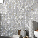 Shell White 12x12 Square Polished Shell Mother of Pearl Mosaic Tile (20 pack, 20 sq ft/case) - Sample