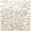 Shell White 11x12 Polished Brick Shell Mother of Pearl Mosaic Tile (20 pack, 18.52 sq ft/case)