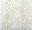 Shell White 12x12 Polished Penny Round Shell Mother of Pearl Mosaic Tile (20 pack, 18.69 sq ft/case)