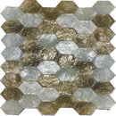 Silver Gold 10x11 Polished Hexagon Shell Mother of Pearl Mosaic Tile (20 pack, 15.89 sq ft/case)