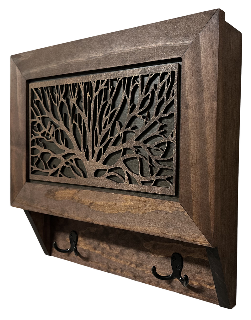 Tree of Life Wall-Mounted Gun Cabinet – Hidden Firearm Storage with Elegant Nature-Inspired Design