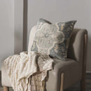 Bigaa Teal Medallion Throw Pillow