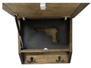 Rustic Mountain Welcome Wall-Mounted Gun Cabinet – Concealed Lockable Storage for Your Home