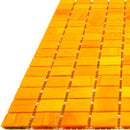 Honey Orange 12x12 Glossy Uniform Square Glass Mosaic Tile (20 pack, 20 sq ft/case) - Sample