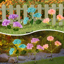 2-Pack Solar Powered Hydrangea Pathway Light