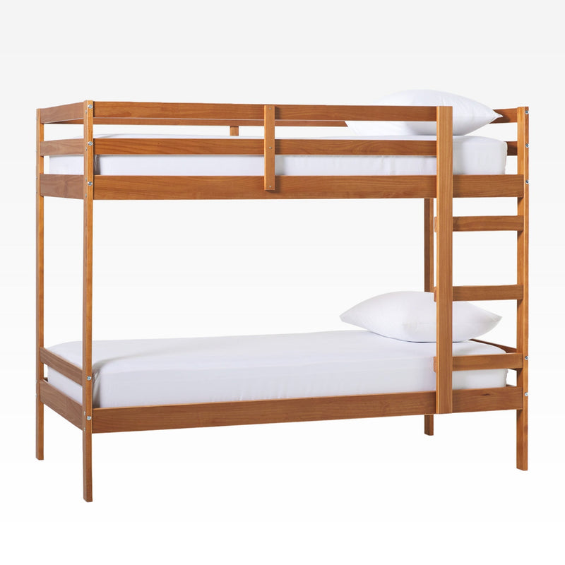 Sophie Simple Solid Wood Twin Over Twin Bunk Bed