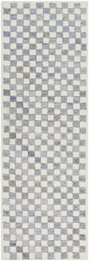Halen Gray Checkered Area Rug