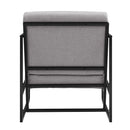 Mid-Century Modern Square Frame Fabric Lounge Chair