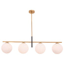 Spark Modern Gold Linear 4 Light Chandelier