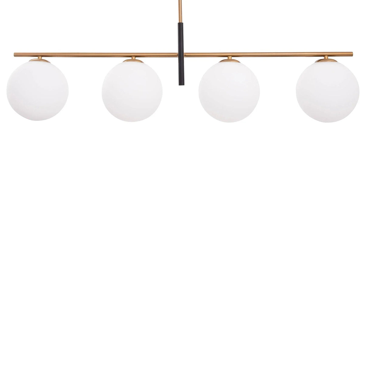 Spark Modern Gold Linear 4 Light Chandelier, photo 7 of 8