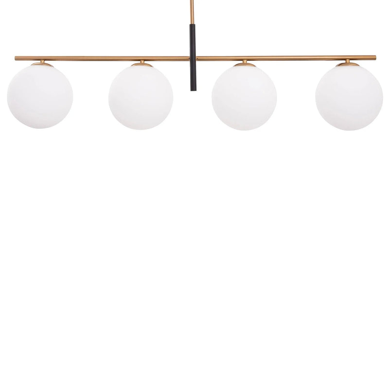 Spark Modern Gold Linear 4 Light Chandelier, photo 7 of 8