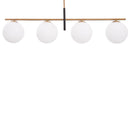 Spark Modern Gold Linear 4 Light Chandelier