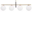 Spark Modern Gold Linear 4 Light Chandelier