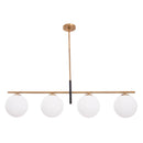 Spark Modern Gold Linear 4 Light Chandelier
