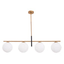 Spark Modern Gold Linear 4 Light Chandelier
