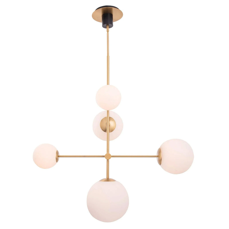 Spark Modern Gold 5 Light Dimmable Chandelier, photo 7 of 8