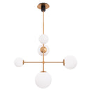 Spark Modern Gold 5 Light Dimmable Chandelier