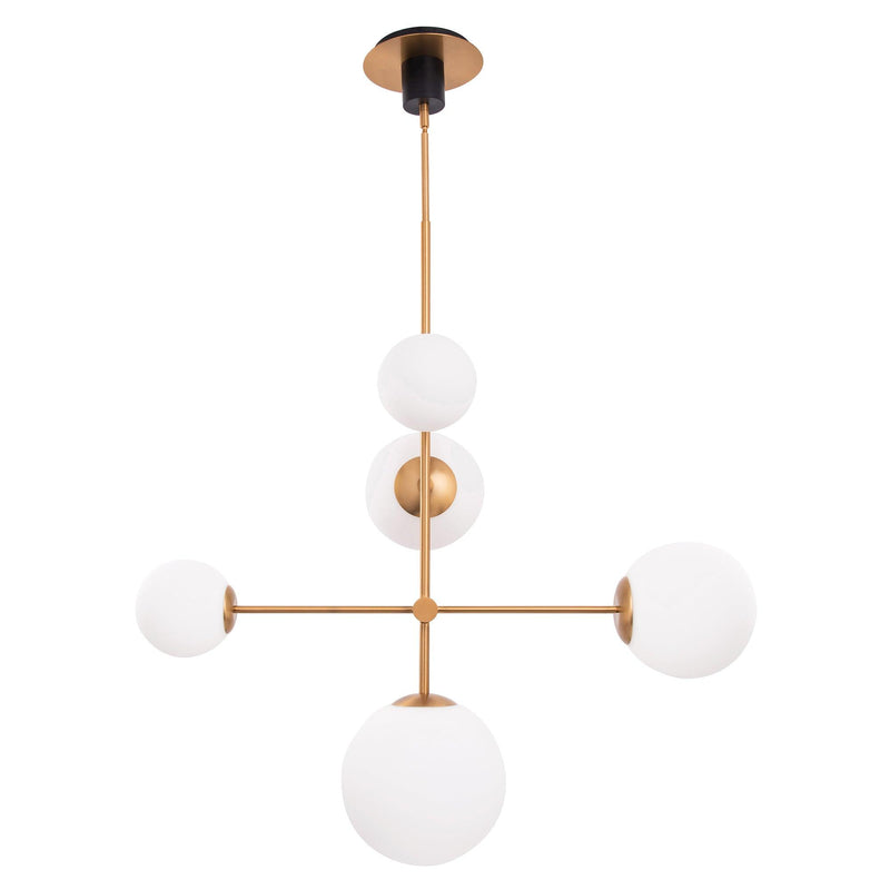 Spark Modern Gold 5 Light Dimmable Chandelier