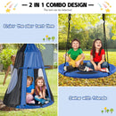 2-in-1 40 Inch Kids Hanging Chair Detachable Swing Tent Set by LJGDeals