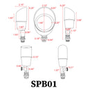 SPB01 12V Low Voltage Directional Brass Spotlight Outdoor Landscape Lighting