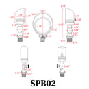 SPB02 12V Low Voltage Small Directional Bullet Brass Spotlight Outdoor Landscape Lighting