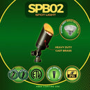 SPB02 12V Low Voltage Small Directional Bullet Brass Spotlight Outdoor Landscape Lighting