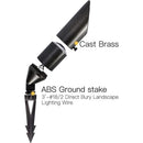 SPB04 Cast Brass Adjustable 12V Low Voltage LED Bullet Landscape Spotlight Outdoor Lighting by Kings Outdoor Lighting