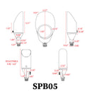 SPB05 LED Landscape 12V Low Voltage Brass Spotlight Adjustable Outdoor Lighting