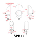 SPB11 12V Low Voltage Small Directional Bullet Light Outdoor Landscape Brass Spotlight