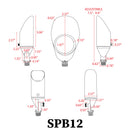 SPB12 3W-12W Adjustable LED 12V Low Voltage Outdoor Landscape Lighting Brass Spotlight
