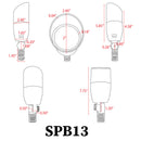 SPB13 3W-12W Adjustable LED 12V Low Voltage Outdoor Landscape Lighting Bullet Style Brass Spotlight