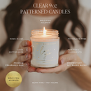 Mango and Coconut Soy Patterned Candle - Clear Jar - 9 oz by Sweet Water Decor