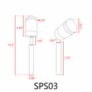 SPS03 LED Stainless Steel 12V Low Voltage Outdoor Spotlight Adjustable Up Lighting Fixtures