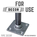 1/2 in. Black Square Floor Flange