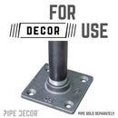 1 in. Black Square Floor Flange by PIPE DECOR