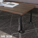 1 in. Black Square Floor Flange by PIPE DECOR