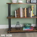 1 in. Black Square Floor Flange by PIPE DECOR