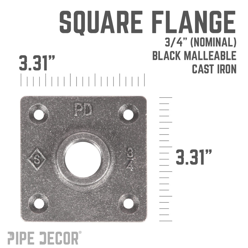 3/4 in. Black Square Floor Flange, photo 2 of 9