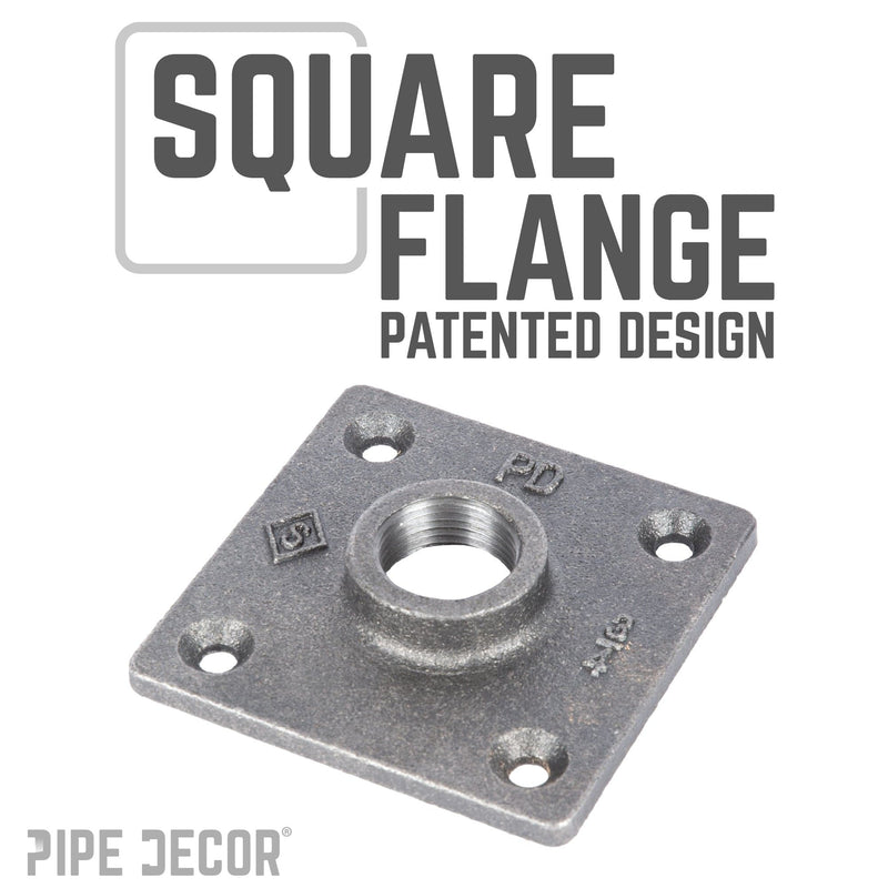 3/4 in. Black Square Floor Flange, photo 3 of 9
