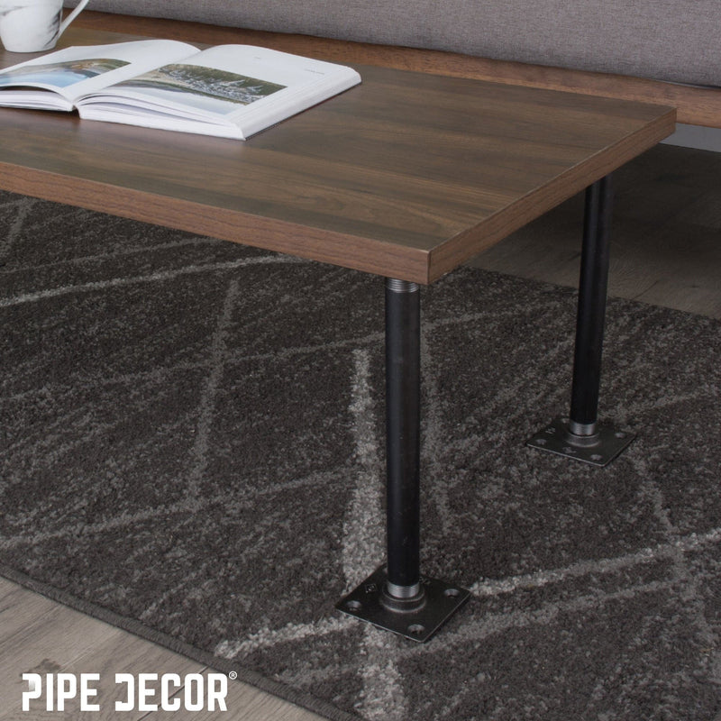 3/4 in. Black Square Floor Flange