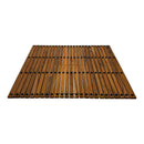 Chiba Teak Shower and Bath String Mat with Rubber Footing 36″ x 36"