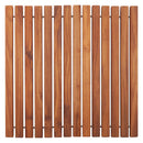 Bahama Teak Shower and Bath String Mat with Rubber Footing 19.6″ x 19.6″