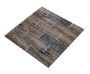 Wooden Brown 12x12 Glossy Brick Glass Mosaic Tile (5 pack, 4.83 sq ft/case) - Sample