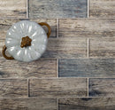 Wooden Brown 12x12 Glossy Brick Glass Mosaic Tile (5 pack, 4.83 sq ft/case) - Sample