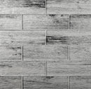 Light Gray 12x12 Glossy Brick Glass Mosaic Tile (5 pack, 4.83 sq ft/case)
