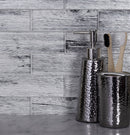 Light Gray 12x12 Glossy Brick Glass Mosaic Tile (5 pack, 4.83 sq ft/case)